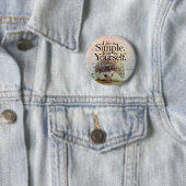 Het leven is een simpel egel-Inspirerend citaat Ronde Button 5,7 Cm (In situ)