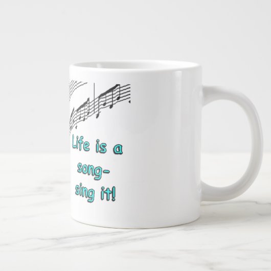 Het leven is een Song-mok Grote Koffiekop (Rechts)