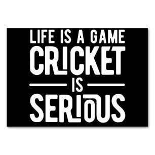 het leven is een spel dat cricket serieus is kaart