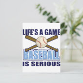 Het leven is een spel, honkbal is serieus briefkaart (Staand voorkant)