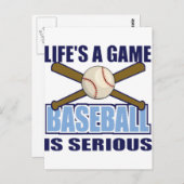 Het leven is een spel, honkbal is serieus briefkaart (Voorkant / Achterkant)