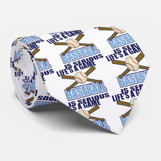 Het leven is een spel, honkbal is serieus stropdas (Opgerold)