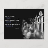 "Het leven is een spel" Inspirerend Quote Briefkaart (Voorkant)