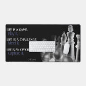 "Het leven is een spel" Inspirerend Quote Bureaumat (Keyboard & Muis)