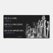 "Het leven is een spel" Inspirerend Quote Bureaumat (Voorkant)