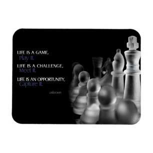 "Het leven is een spel" Inspirerend Quote Flexible Magneet