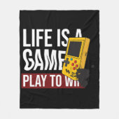 HET LEVEN IS EEN SPEL OM TE WINNEN FLEECE DEKEN (Voorkant)