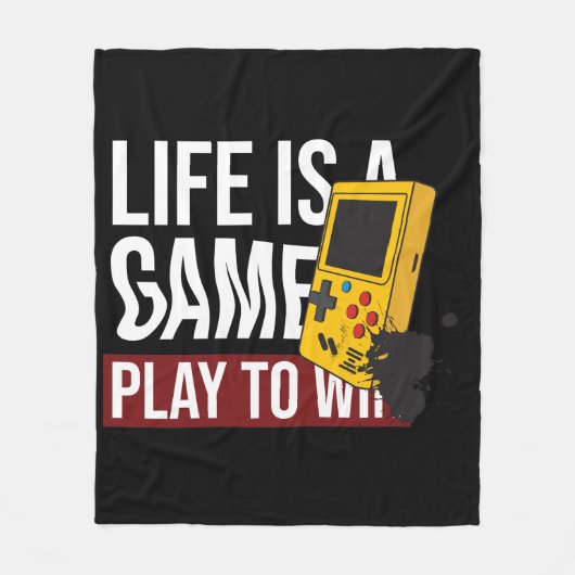 HET LEVEN IS EEN SPEL OM TE WINNEN FLEECE DEKEN (Voorkant)