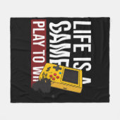 HET LEVEN IS EEN SPEL OM TE WINNEN FLEECE DEKEN (Voorkant (Horizontaal))