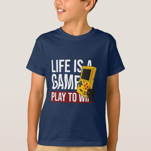 HET LEVEN IS EEN SPEL OM TE WINNEN T-SHIRT (Voorkant)