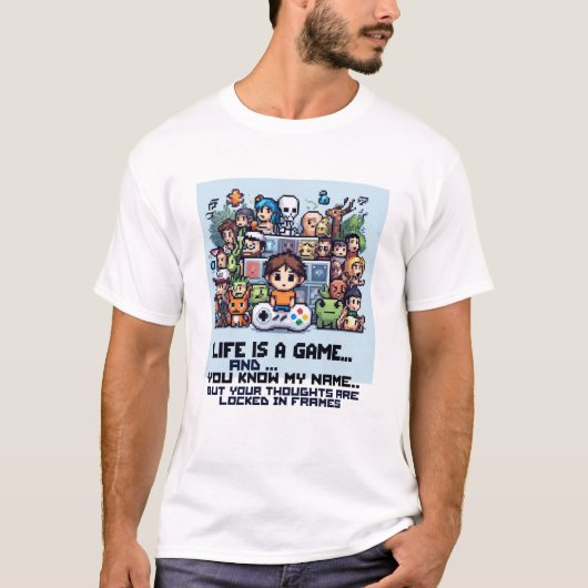 Het leven is een spel.. #Part2 (8bit) (gamer tshir T-shirt (Voorkant)