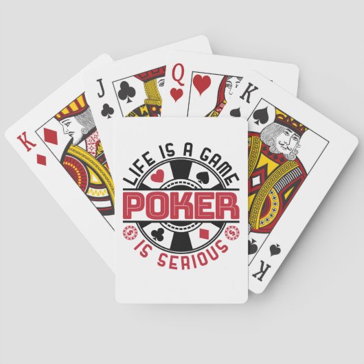 Het leven is een spel poker is een serieuze grappi pokerkaarten (Achterkant)