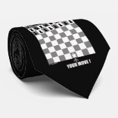 Het leven is een spel, schaken is ernstig stropdas (Opgerold)