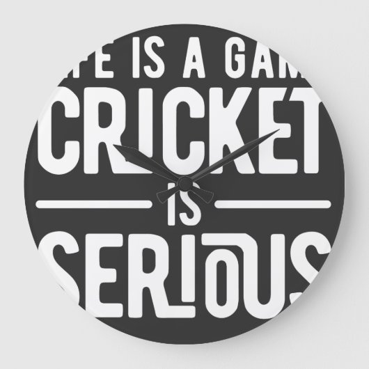 het leven is een spelletje voor cricket grote klok (Voorkant)