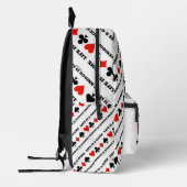 Het leven is een spellingbrug is een serieuze vier bedrukte rugzak (Links)