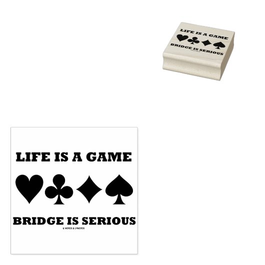 Het leven is een spellingbrug is een serieuze vier rubberstempel (Gestempeld)