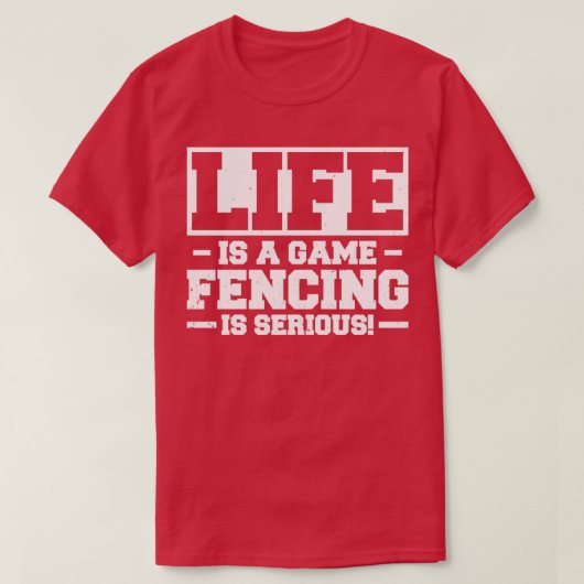 Het leven is een spelomheining. t-shirt (Design voorkant)