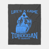 Het leven is een speltoboggan Winter Sports Novelt Fleece Deken (Voorkant)