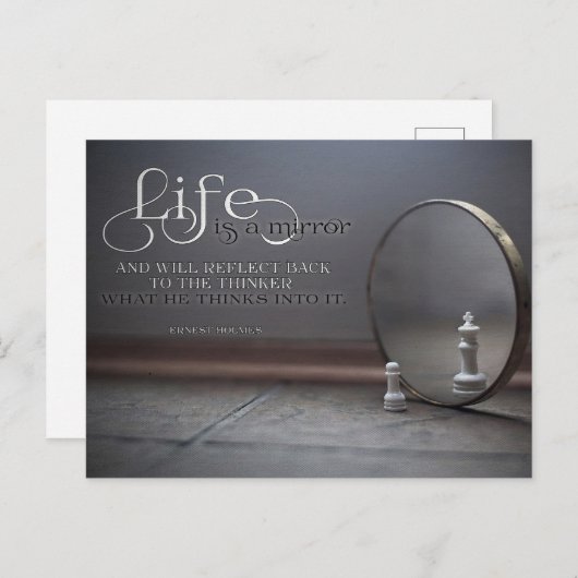 Het leven is een spiegel briefkaart (Voorkant / Achterkant)
