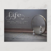 Het leven is een spiegel briefkaart (Voorkant)