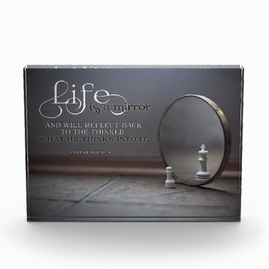 Het leven is een spiegel fotoblokken (Voorkant)