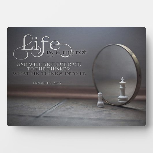 Het leven is een spiegel fotoplaat (voorkant)