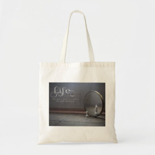 Het leven is een spiegel tote bag