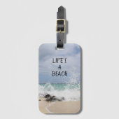 Het leven is een strand Bagagelabel (Voorkant (verticaal))