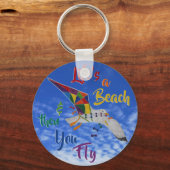 Het leven is een strand - blauwe lucht sleutelhanger (Voorkant)