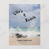 Het leven is een strand briefkaart (Voorkant)