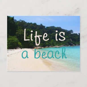 Het leven is een strand briefkaart