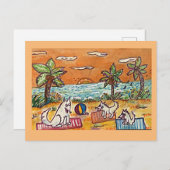 Het leven is een strand, briefkaart (Voorkant / Achterkant)