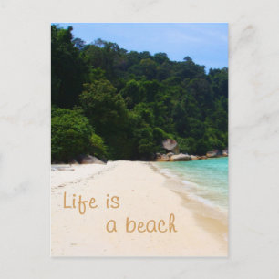 Het leven is een strand briefkaart