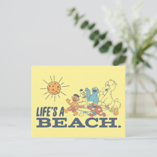 Het leven is een strand briefkaart (Staand voorkant)