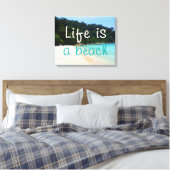 Het leven is een strand canvas afdruk (Insitu (Slaapkamer))
