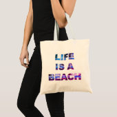 Het leven is een strand Canvas tas (Voorkant (product))