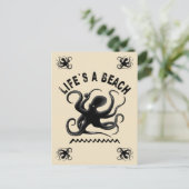 Het leven is een strand - Funny Summer Quote Desig Briefkaart (Staand voorkant)