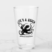 Het leven is een strand - Funny Summer Quote Desig Glas (Voorkant)
