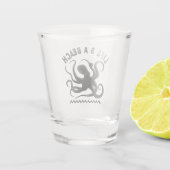 Het leven is een strand - Funny Summer Quote Desig Shot Glas (Achterkant)