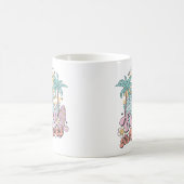 Het leven is een strand geniet van de golven koffiemok (Center)