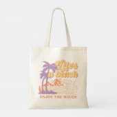 Het leven is een strand geniet van de golven tote bag (Achterkant)