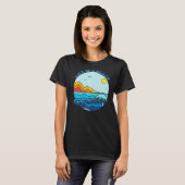 Het leven is een strand Geniet van de golven Zomer T-shirt (Voorkant volledig)