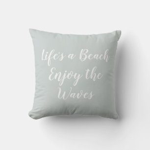 Het leven is een strand Geniet van het strand Kussen