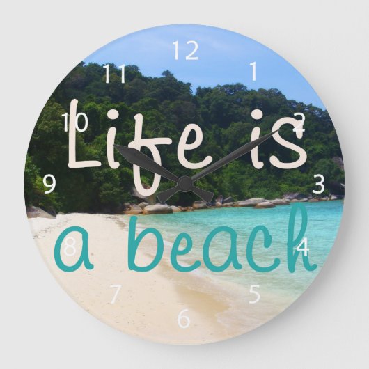 Het leven is een strand grote klok (Voorkant)
