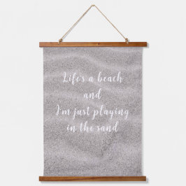 Het leven is een strand hangend wandkleed