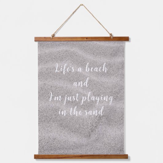 Het leven is een strand hangend wandkleed (Voorkant)
