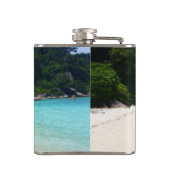 Het leven is een strand heupfles (Achterkant)