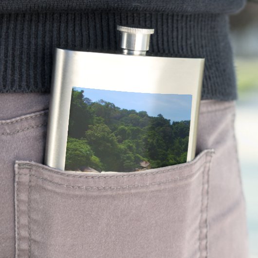 Het leven is een strand heupfles (Voorbeeld)