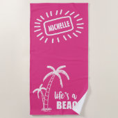 Het leven is een strand ID415 Strandlaken (Voorkant)