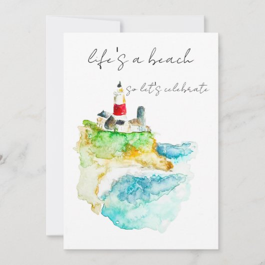 Het leven is een strand kaart (Voorkant)